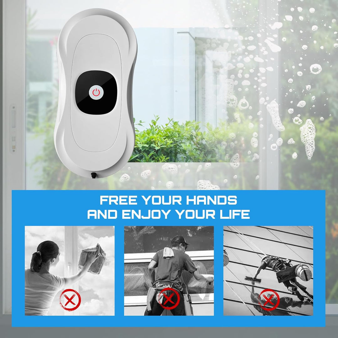 Fensterputzroboter Fensterroboter Automatischer Fensterputzer mit Doppelstrahl Sprühfunktion, Fenste