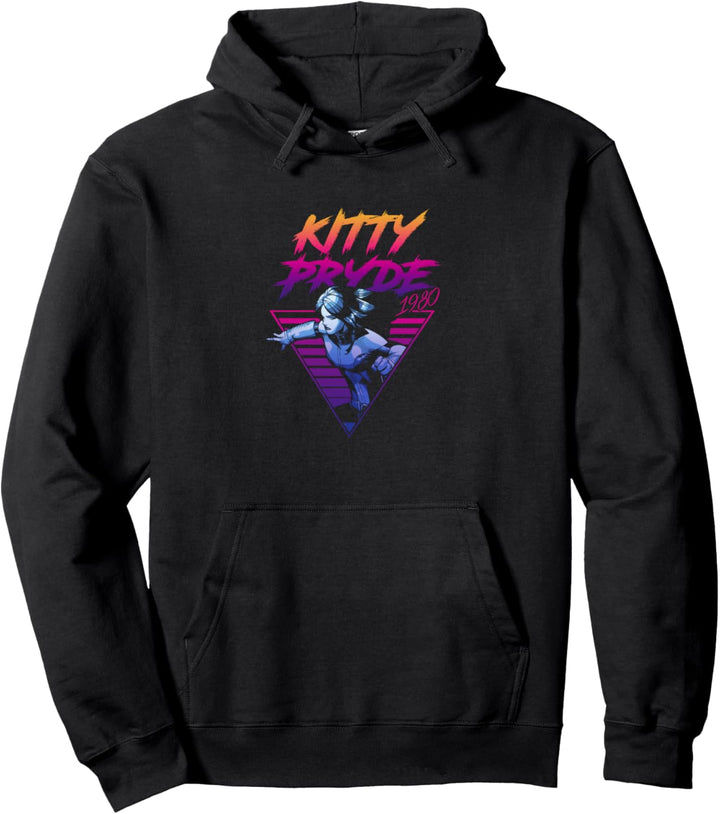 Marvel X-Men Kitty Pryde Retro Neon Triangle Pullover Hoodie