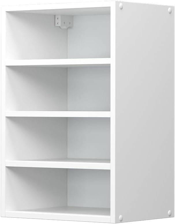 Vicco Hängeschrank R-Line, Weiss/Weiss, 40 cm Weiss Regalhängeschrank 40cm, Weiss Regalhängeschrank