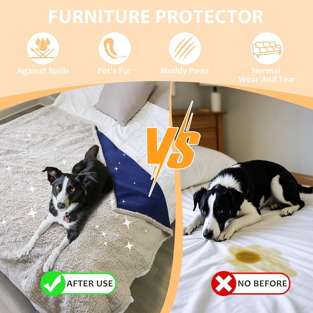 Wasserdicht Hundedecke Katzendecken Waschbar, wasserdichte Decke für Hundesofa Schutzdecke Couch Übe