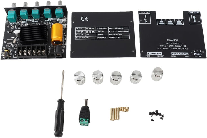 ZK-MT21 Bluetooth-Leistungsverstärkerplatine 2.1-Kanal-Verstärkermodul Audio-Leistungsverstärkerplat