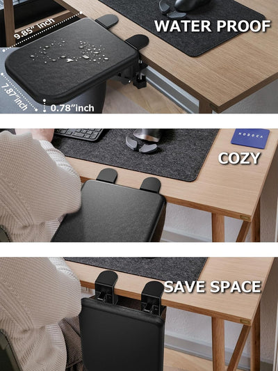 NODOCA Arm Rest for Desk, Ergonomics Wrist Rest, Desk Extender, Soft Sponge Built-in, Comfortable Ar