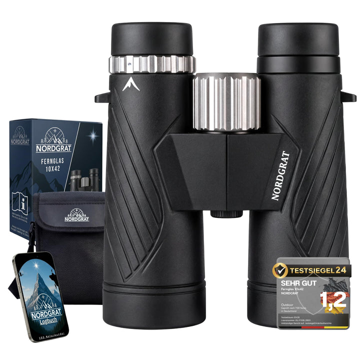 Fernglas 10x42 für Erwachsene – IPX7 wasserdicht, BAK-4-HD-Prisma, FMC-Linsen, phasenkorrigiert, für