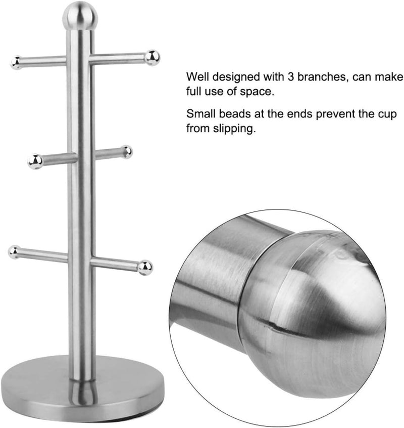 HERCHR Kaffeetassenhalter nehmen, Becherbaum Edelstahlbaumform Becherhalterbecherhalter Organizer fü