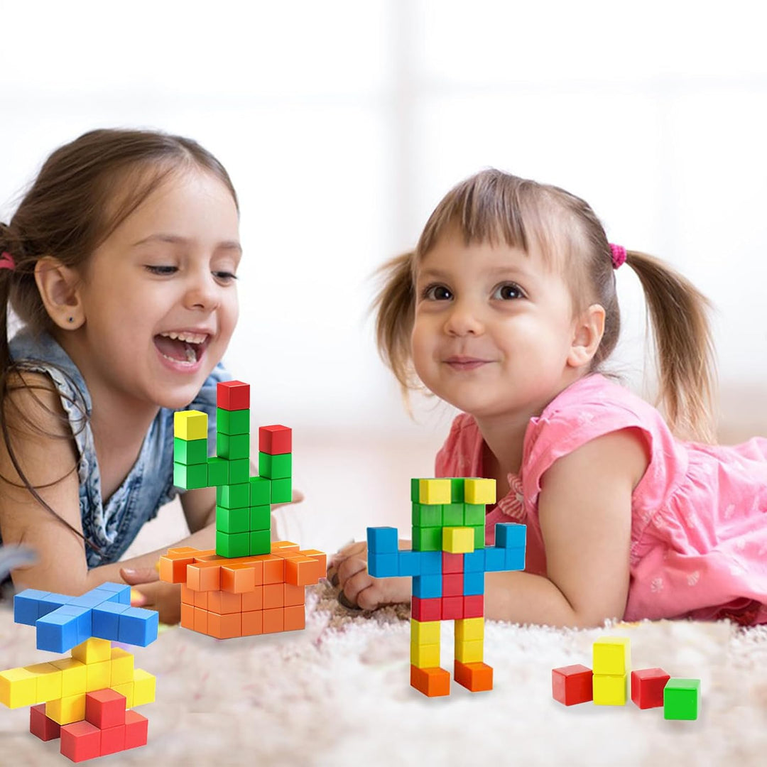 ASOK 57 PCS Magnetische Blöcke Magnetische Gebäudeblöcke mit Aufkleber für Kinder ab 3 Jahren Magnet