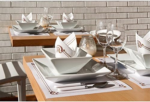 Tischsets "Maxim" Braun&Ocker 48 G/M2 31X43 Cm Weiss Zellulose - 500 Un. 31x43 CM Weiss, 31x43 CM We