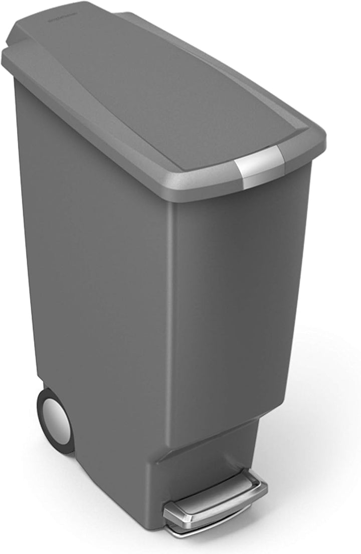 simplehuman CW1363 40 Liter, schmaler Treteimer, Mülleimer Küche, Abfalleimer, Mülltrennsystem, Müll