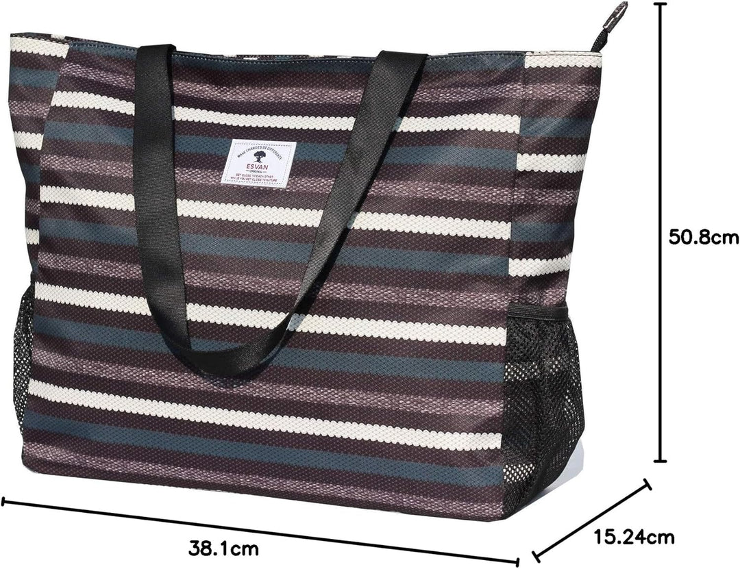 Grosse Strandtasche, wasserabweisend, leicht, 50,8 cm, für Damen, für Fitnessstudio, Strand, Reisen,