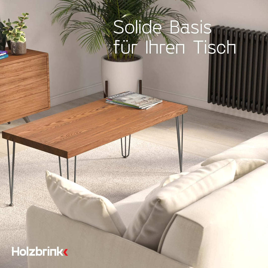 HOLZBRINK - Tischbeine aus Metall | Möbelfüsse | Schreibtischbeine | Metallfüsse | Perfekt für Zu Ha