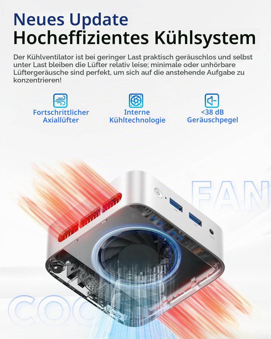ACEMAGICIAN V1 Mini PC Ιntel Twin Lake N150(Bis zu 3,6 GHz),16GB DDR4 1TB M.2 2280 SSD Micro Desktop