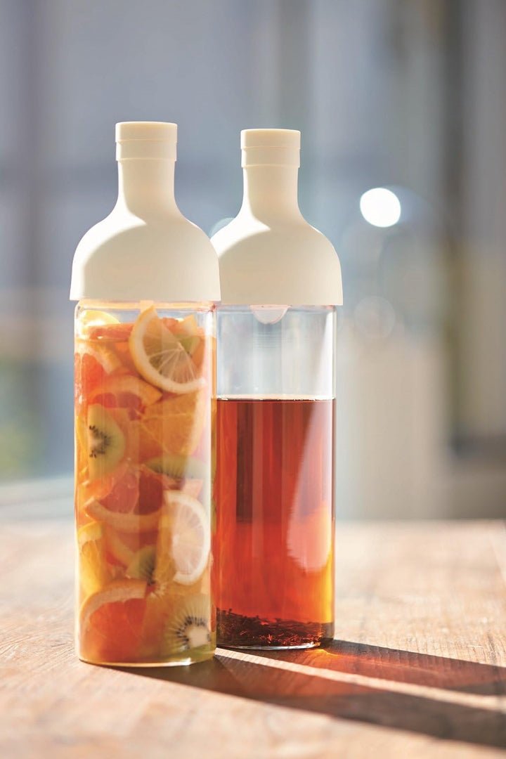 Hario Kaltbrau-Teeflasche mit Filtereinsatz 750ml weiss 750ml Cremeweiss, 750ml Cremeweiss