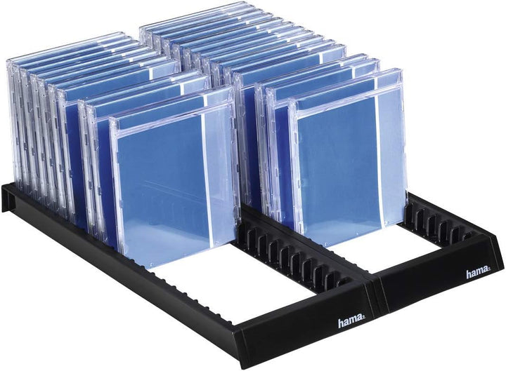 Hama CD Ständer Archivierungssystem (für 44 CD-Leerhüllen, CD Rack zur Aufbewahrung, Organizer rutsc