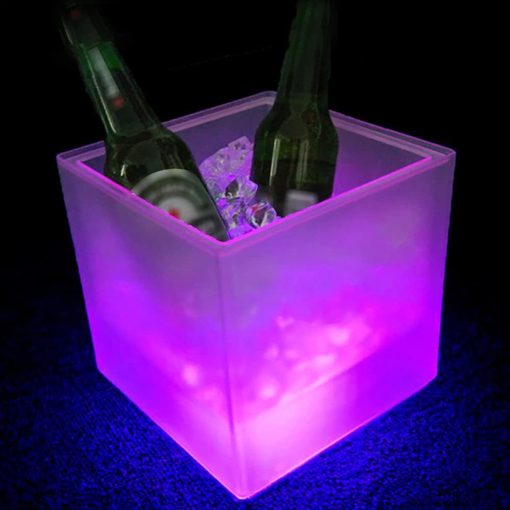Kavolet LED Ice Bucket 3.5L mit Farbwechsel, Wein- & Sektkühler, wasserdichter Getränkebehälter für
