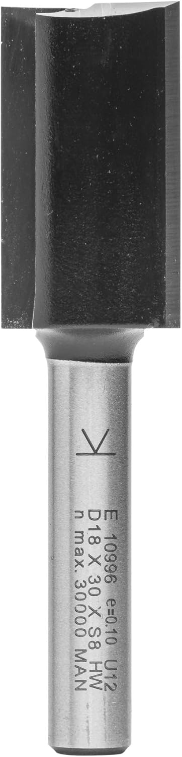 ENT 10996 Nutfräser HW, Schaft (S) 8 mm, Durchmesser (D) 18 mm, NL 30 mm, SL 40 mm, GL 70 mm, mit Ha