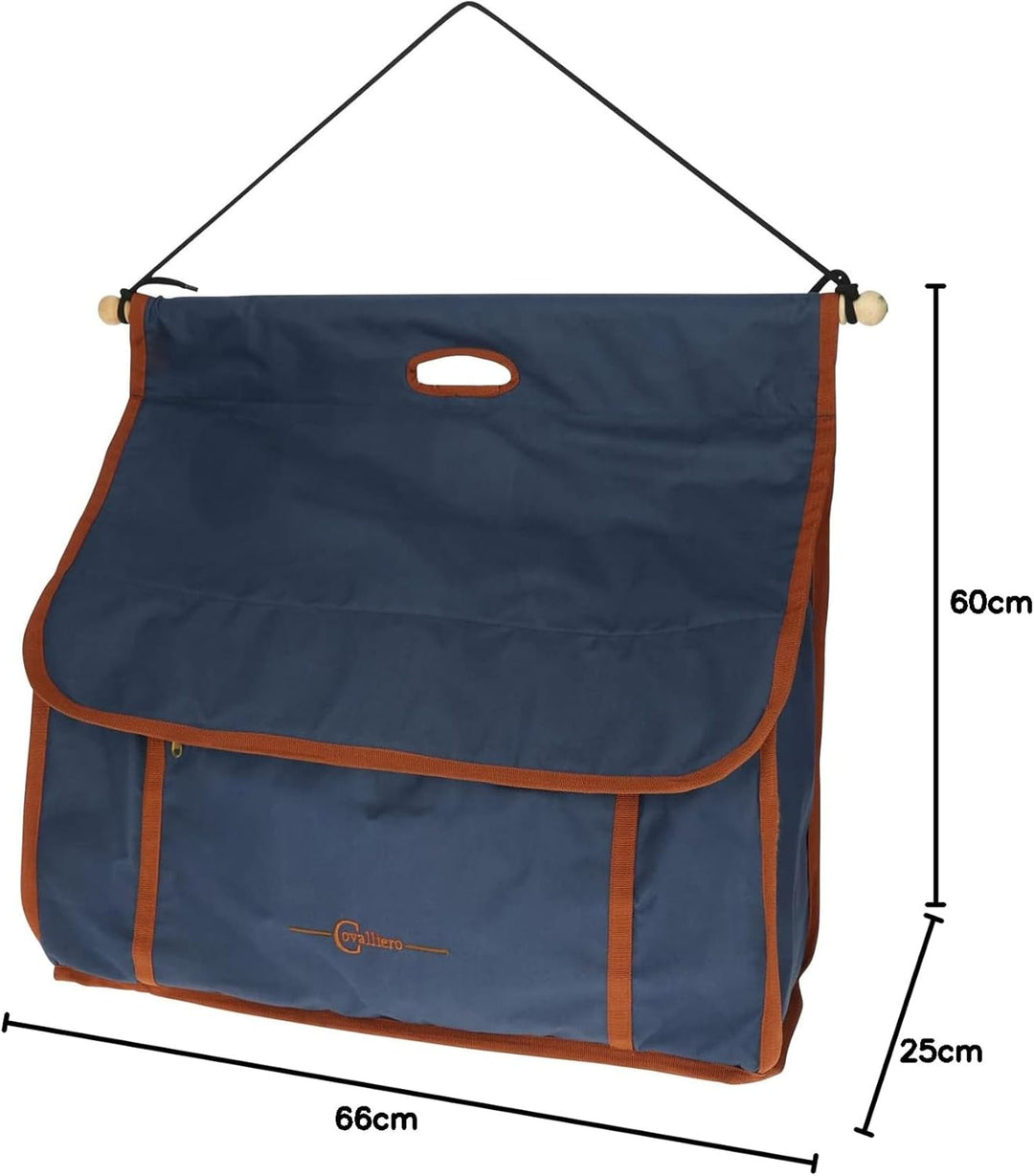 Kerbl Boxentasche Milano, 66x25x60, Navy/Caramel