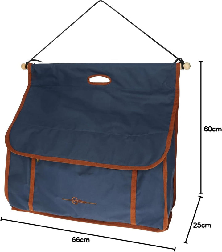 Kerbl Boxentasche Milano, 66x25x60, Navy/Caramel