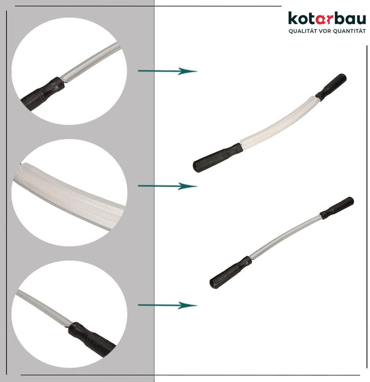 KOTARBAU® Geschmiedetes Zugmesser 61cm mit gebogener Klinge 30cm Wagnermesser Ziehmesser für Holz