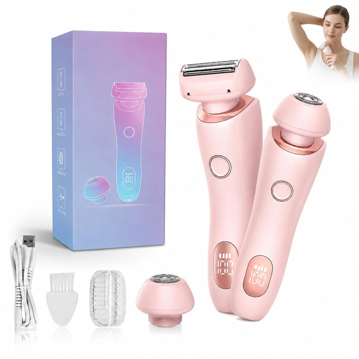 Boulina Rasierer, Aluvea Smooth Trim Rasierer 2.0, Sanfte Haarentfernung für Glatte Haut, Trocken -