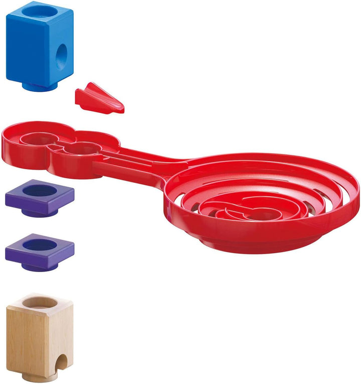 Hape E6026 Double-Sided Spiral Twist , Wood Marble Racetrack Set Puzzle Maze Toddler Toy for Kids, C