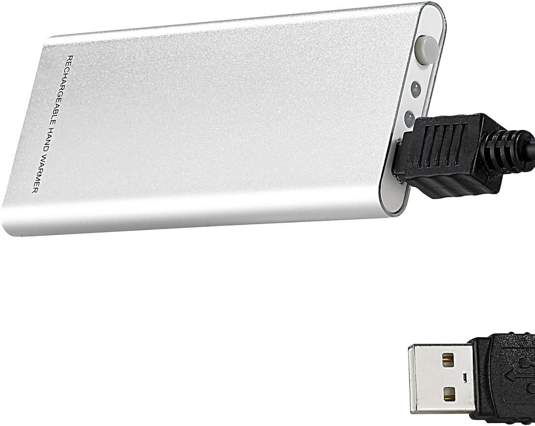 infactory Handwärmer elektrisch: 2er-Set aufladbare Handwärmer mit USB-Ladefunktion (USB Taschenwärm