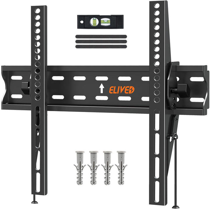 ELIVED TV Wandhalterung Neigbar Fernseher Wandhalterung für die meisten 26-60 Zoll Flach &amp; Curved LE