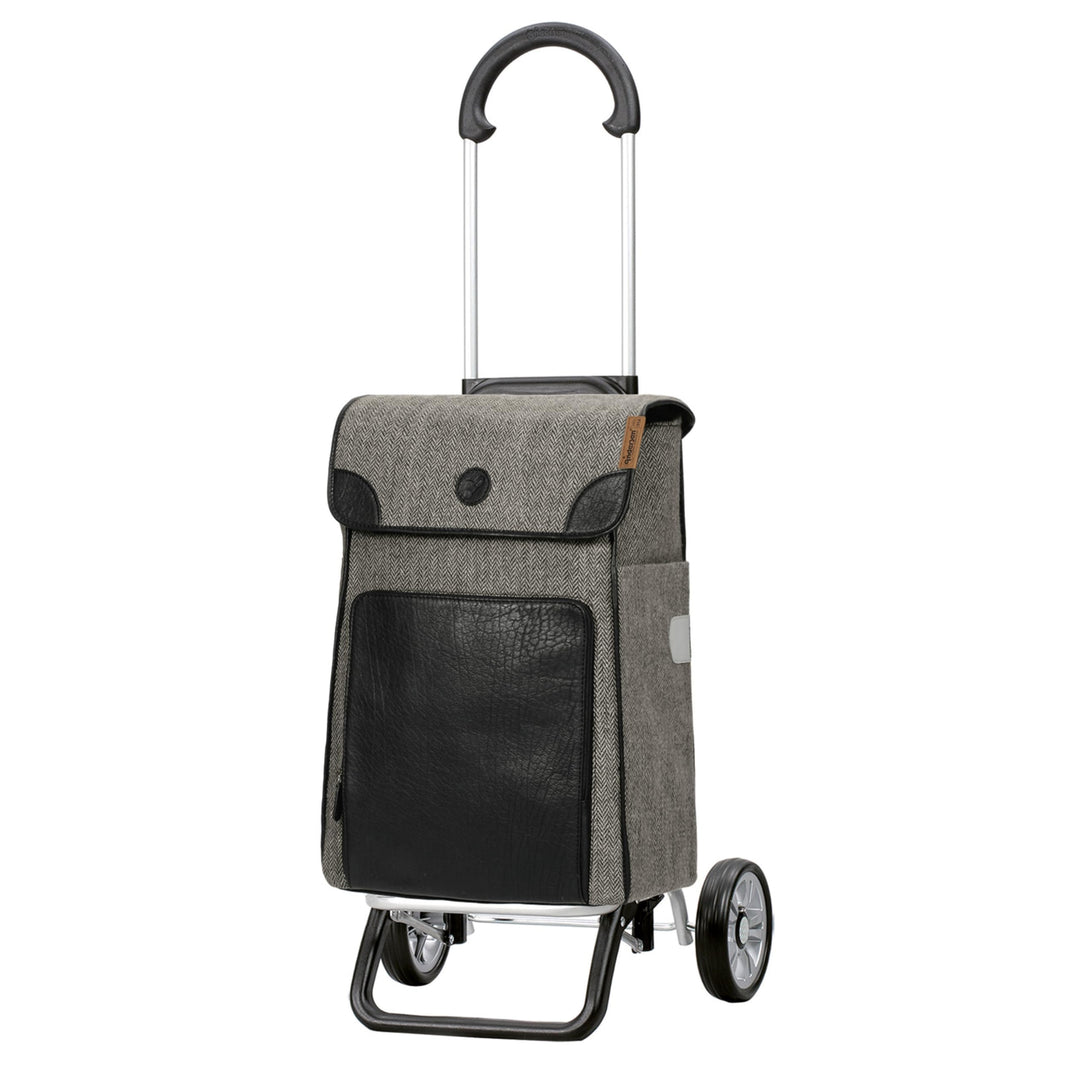 ANDERSEN Einkaufstrolley - Scala Shopper Plus Elik schwarz 38 L Einkaufswagen, handgemacht, Leder, A