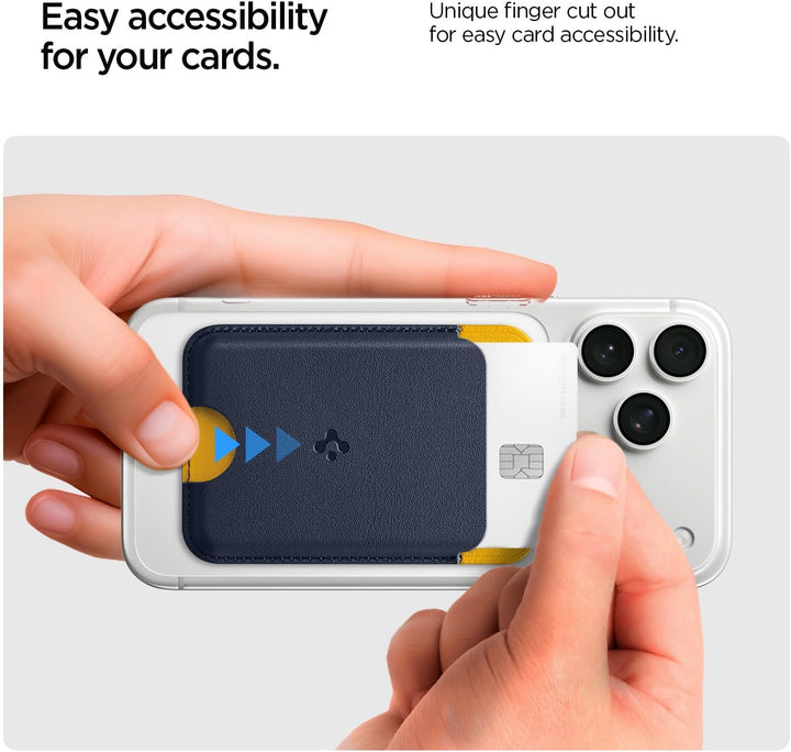Caseology Nano Pop Magsafe Wallet [Kraftvolle Doppelstruktur] Rutschfester Silikon und magnetischer