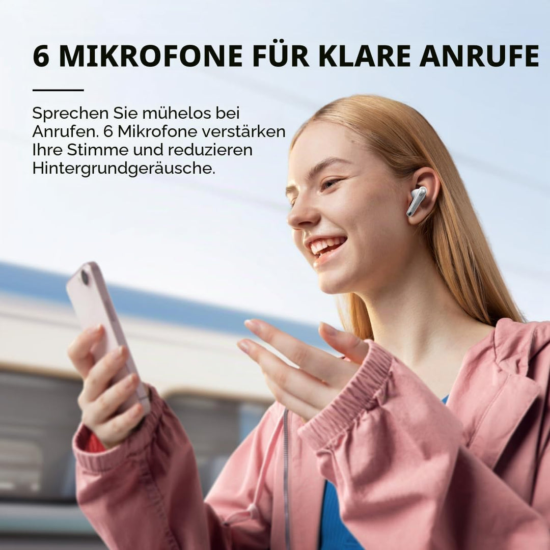 soundcore by Anker Liberty 4 NC Bluetooth-Kopfhörer mit Geräuschunterdrückung, 98,5% Noise Cancellin