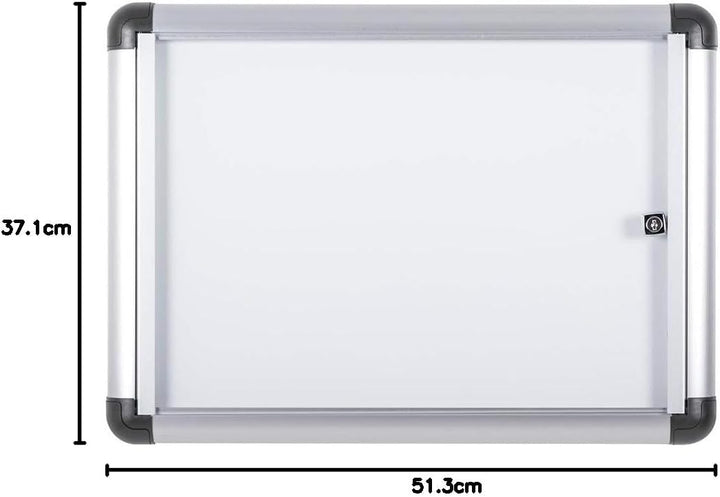Bi-Office-Vitrine für den Innenbereich mit zusätzlichem, abschliessbarem magnetischem Whiteboard, Gr