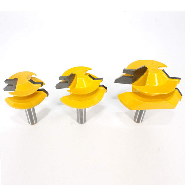 BIGP 3 Stück 45 Grad Verleimfräser Gehrung Fräse Set, 8 mm Schaft 45° Lock Miter Router Bit, 1-3/8",
