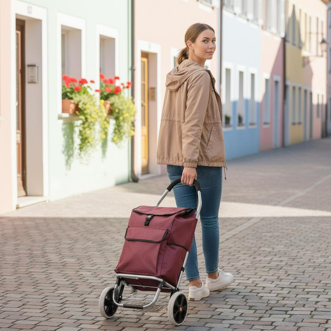 Faltbare Einkaufstasche Ersatztasche für Einkaufswagen,wasserdichte Oxford-Stoff Trolley Tasche mit