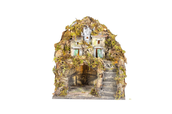Holyhome Pandora mit Höhle und Häuser 24 x 20 x 20 cm mit Lichtern (9,44 x 7,87 x 7,87 Zoll) - handg