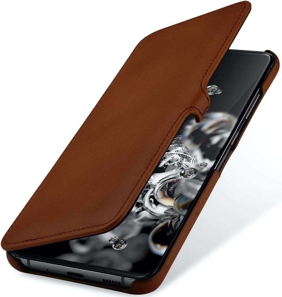 STILGUT Book Case entwickelt für Samsung Galaxy S20 Ultra Hülle aus Leder mit Clip-Verschluss, Leder