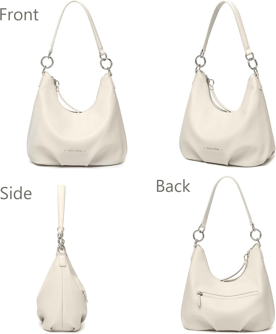 David Jones - Damen Hobo Tasche - Schultertasche Mittelgrosse - Handtasche PU Weiche Leder - Kleine