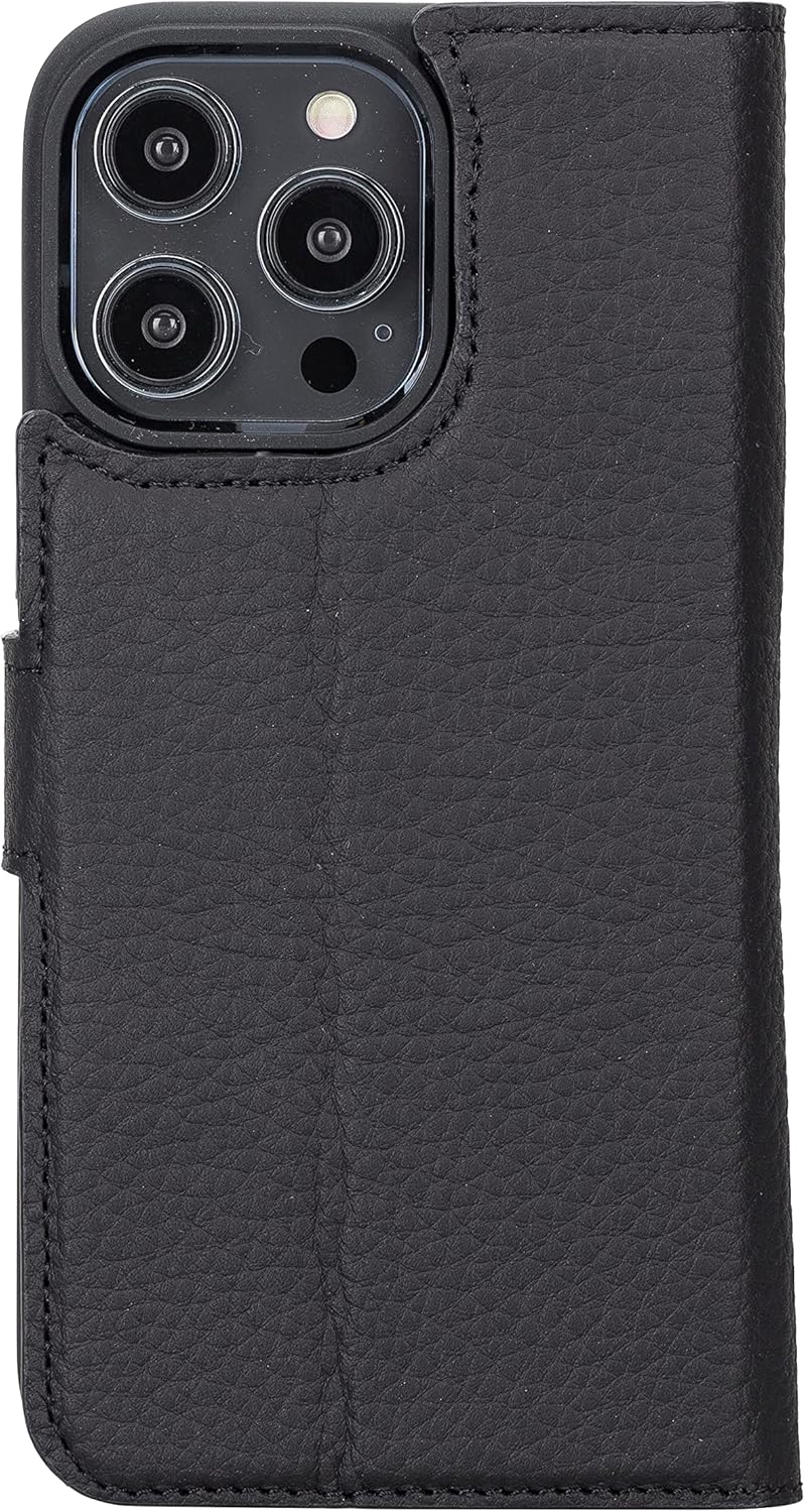Solo Pelle Lederhülle kompatibel für iPhone 14 Pro Max in 6.7 Zoll abnehmbare Hülle (2in1) inkl. Kar