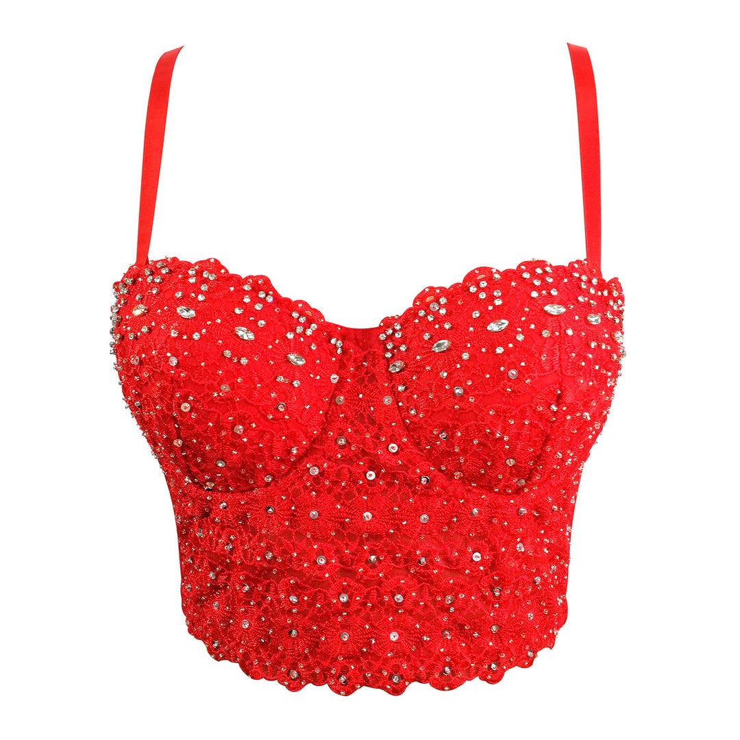 Damen Korsett Bustier BH Dessous Tank Top Trägertop Crop Top Corsage Clubwear Shirt Unterhemd top XS