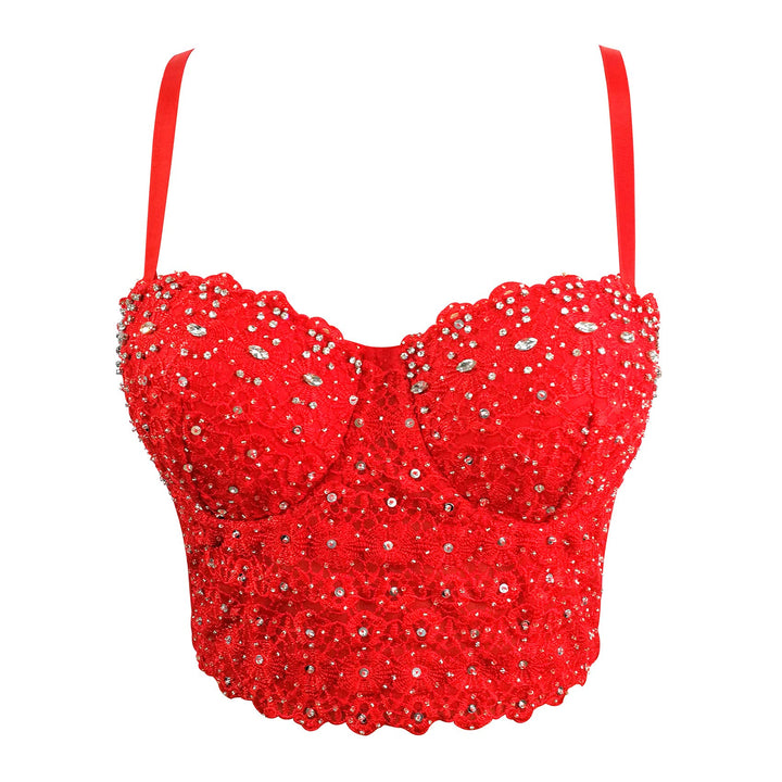 Damen Korsett Bustier BH Dessous Tank Top Trägertop Crop Top Corsage Clubwear Shirt Unterhemd top XS