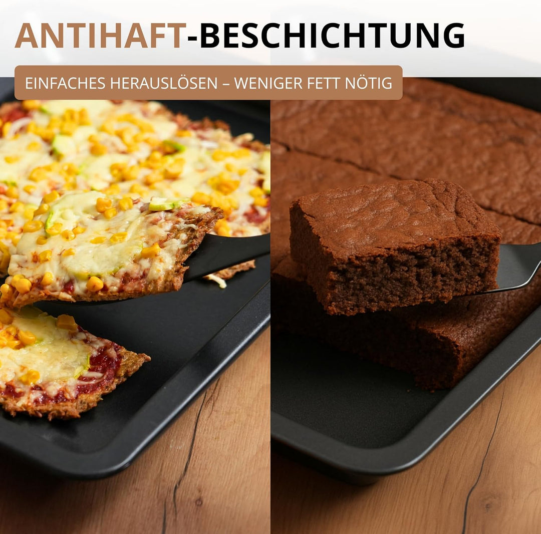 Westmark ausziehbares Backblech, 33 bis 53 cm, Antihaftbeschichtet, ILAG, Kaltgewalzter Stahl, Back-