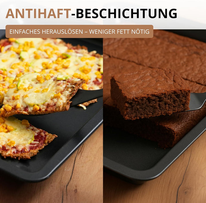 Westmark ausziehbares Backblech, 33 bis 53 cm, Antihaftbeschichtet, ILAG, Kaltgewalzter Stahl, Back-