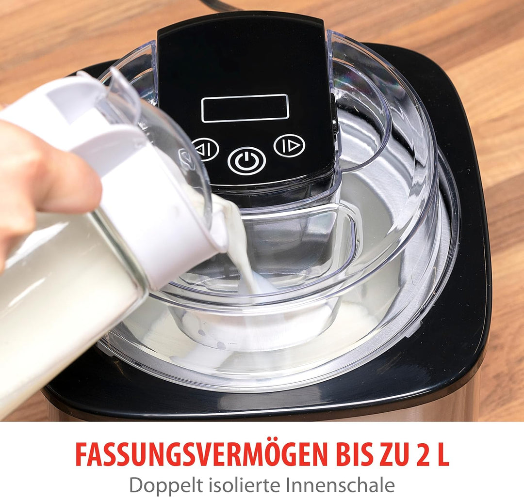 alpina Eismaschine - Softeismaschine - Geeignet für Eiscreme, Gelato, Gefrorener Joghurt und Sorbet
