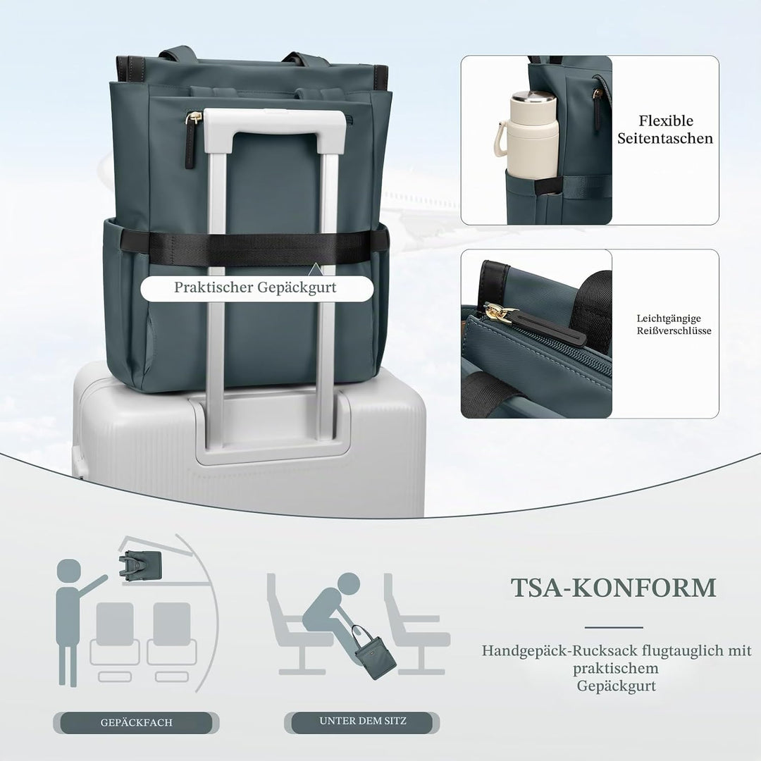 GOLF SUPAGS Convertible Laptop-Rucksack für Frauen Casual Daypack Notebook Tote Bag für Arbeit Hochs