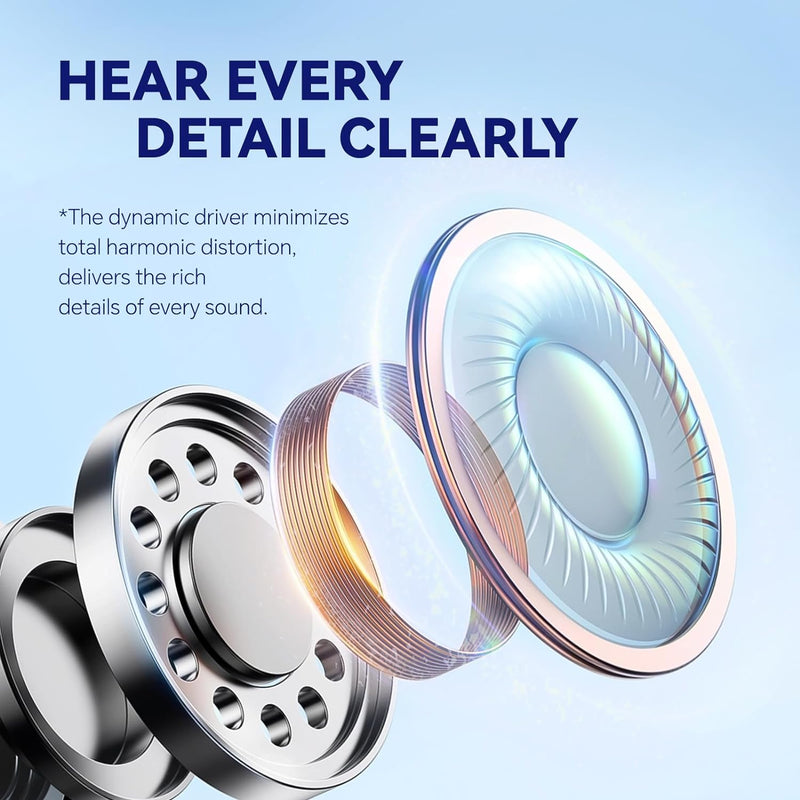 TONEMAC H2 Over-Ear Kopfhörer Bluetooth 5.3, HiFi Stereo,50 Std,Eingebautes Mikrofon, Faltbares für