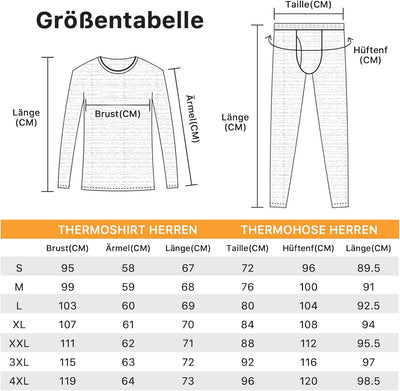 SIHOHAN Thermounterwäsche Herren Set, Funktionsunterwäsche, Skiunterwäsche, Thermo Unterwäsche Männe