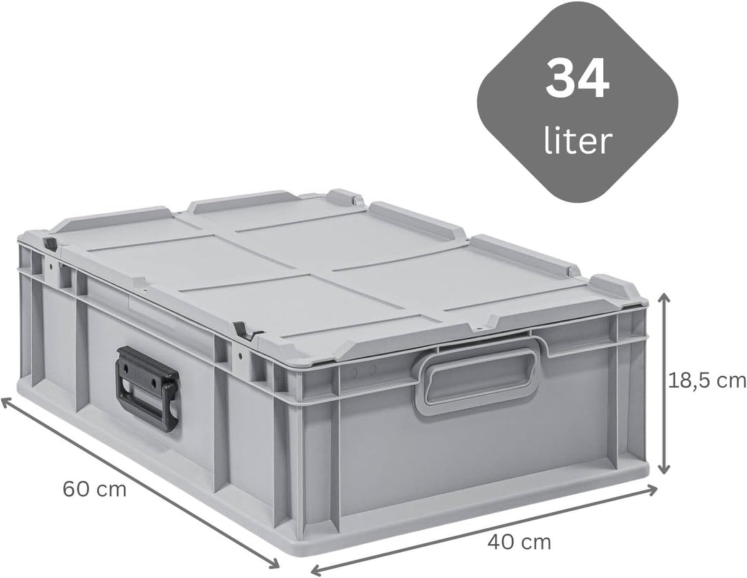 PROREGAL Eurobox NextGen Portable | HxBxT 18,5x40x60cm | 34 Liter | Eurobehälter, Transportbox, Tran