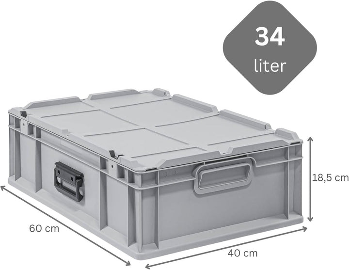 PROREGAL Eurobox NextGen Portable | HxBxT 18,5x40x60cm | 34 Liter | Eurobehälter, Transportbox, Tran
