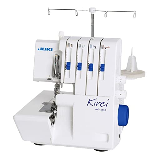 Juki MO-214D Kirei 4 Faden Overlockmaschine, für Einsteiger und Vielnäher, mit hochbelastbarem Ober-