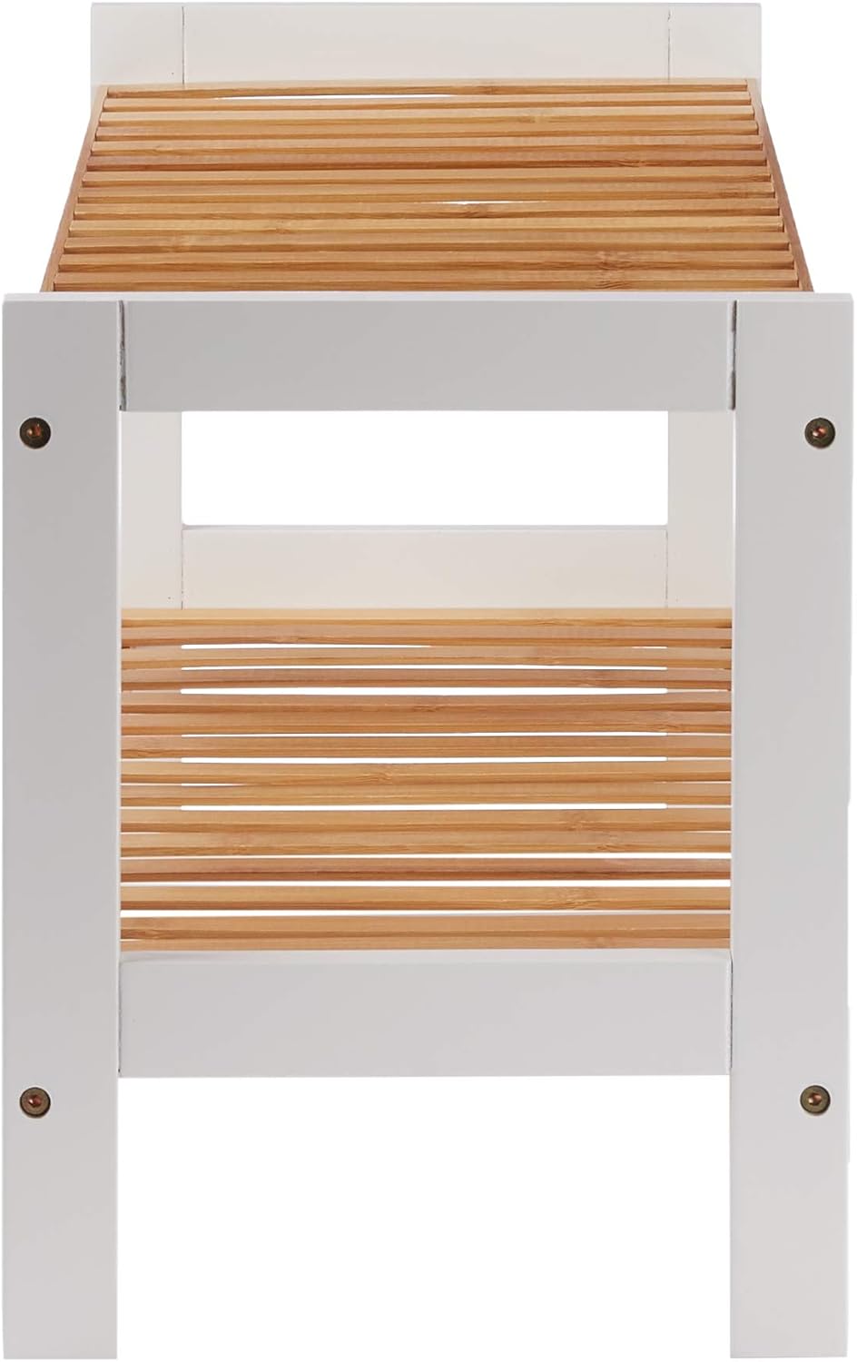 HAKU Möbel Schuhregal Natur, weiss, Bambus, MDF - Masse: B 70 cm x H 34 cm x T 26 cm, Style: Scandin