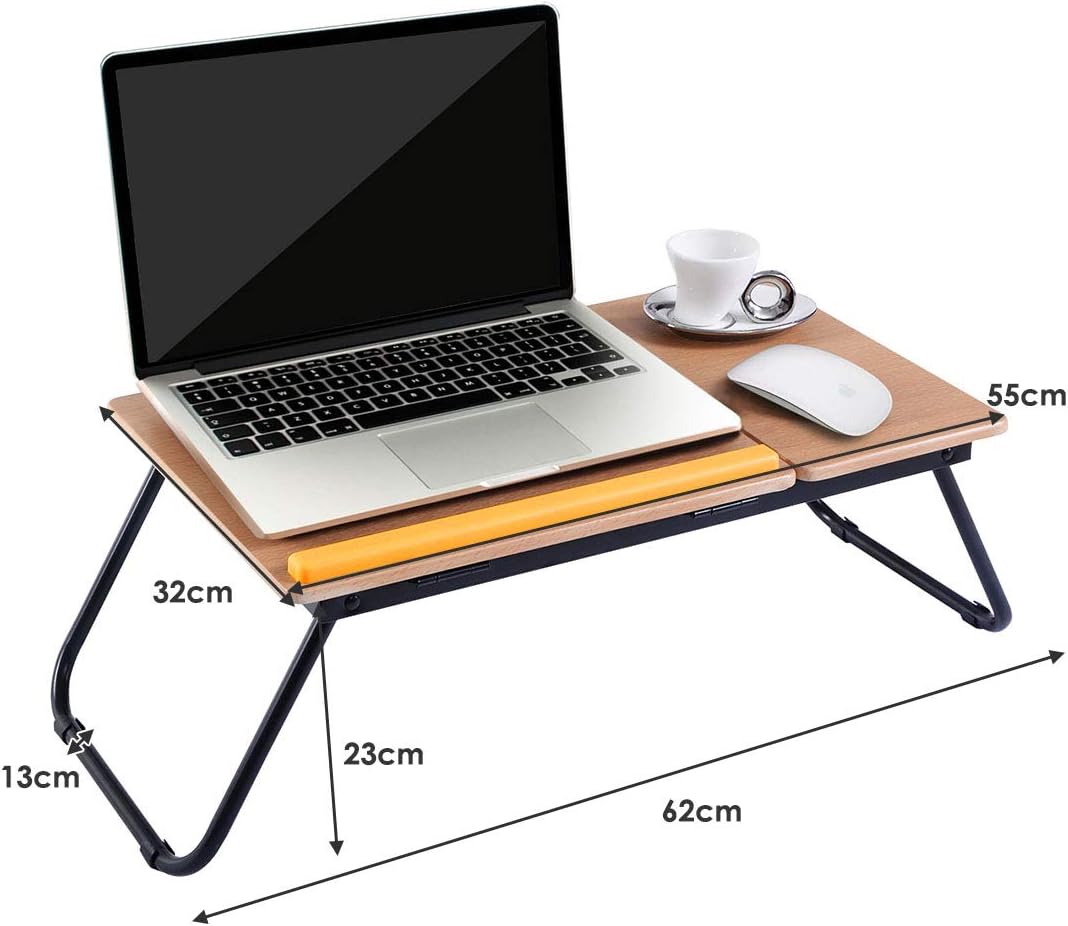 COSTWAY Laptoptisch Betttisch Notebooktisch Betttablett  Arbeitstisch Tisch faltbar Lapdecks