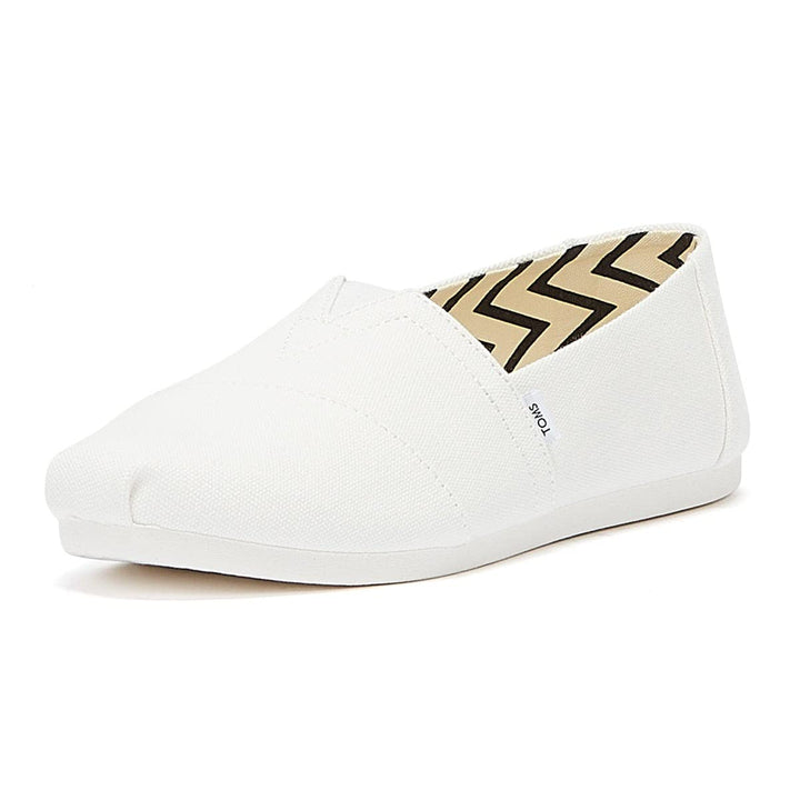 TOMS Herren Alpargata aus Recycelter Baumwolle Flache Slipper 47.5 EU Weiss, 47.5 EU Weiss