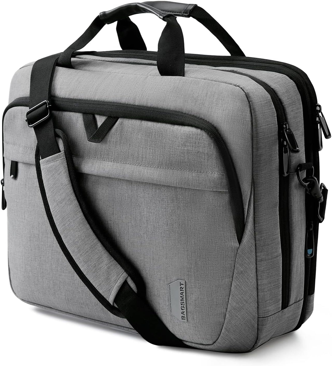 BAGSMART 17,3-Zoll-Laptoptasche, Erweiterbare Aktentasche, Computertasche für Herren und Damen, Lapt